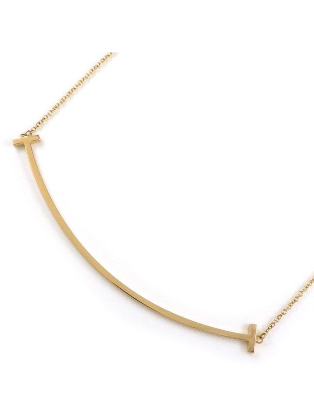 Tiffany & Co Necklace T Smile Large 18K Pink Gold